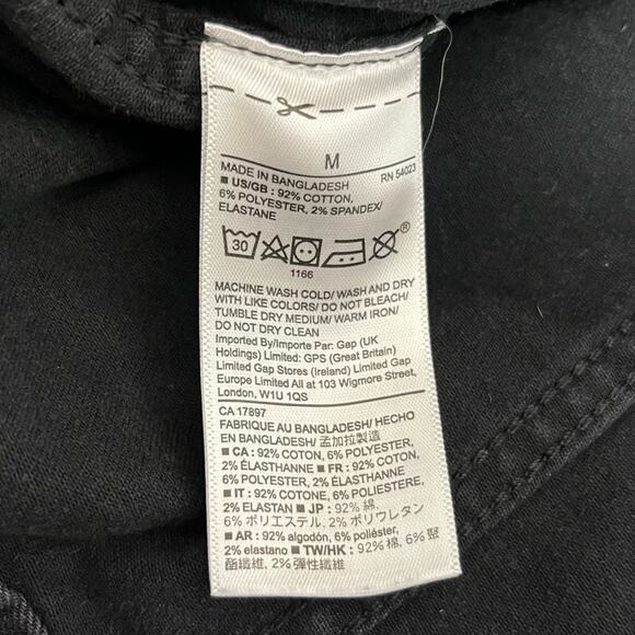 GAP Denim Black Jean Jacket Women’s Size M Classic Stretch Lightweight Coat - Picture 5 of 8